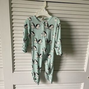 Kate Quinn Penguin Print Baby footie